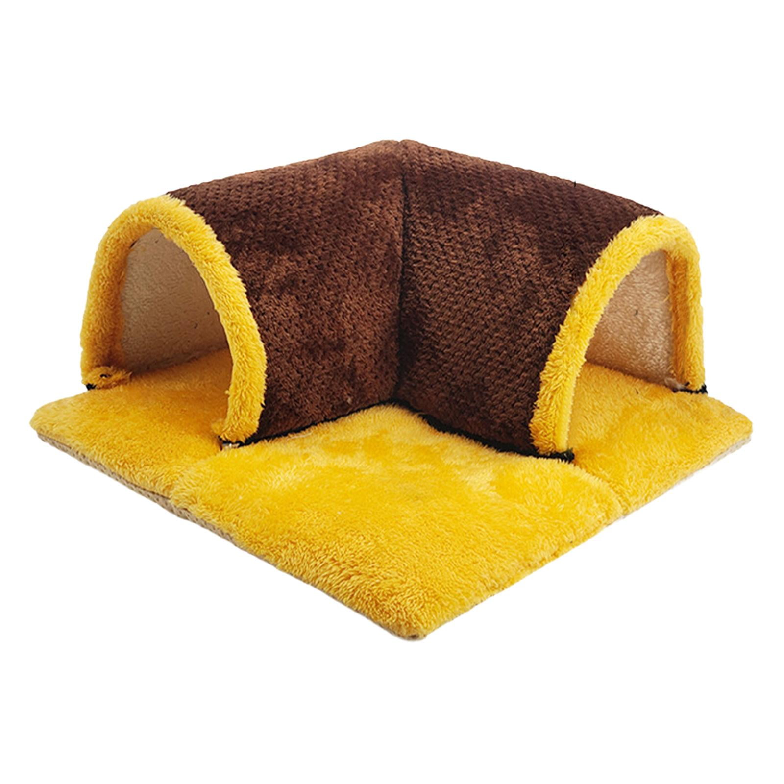 Túnel Portátil Para Animales Pequeños, Escondite De Conejillo De Indias, Para Chinchilla, Rata, Ardilla, Color Café