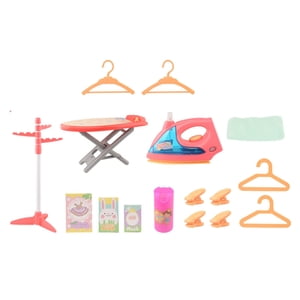 Magideal - Juego De Lavandería De Imitación, Juguetes De Lavandería Con Tabla De Planchar, Cooperación, Manos Educativas En Plancha Y Perchas, Juguete Para Niños