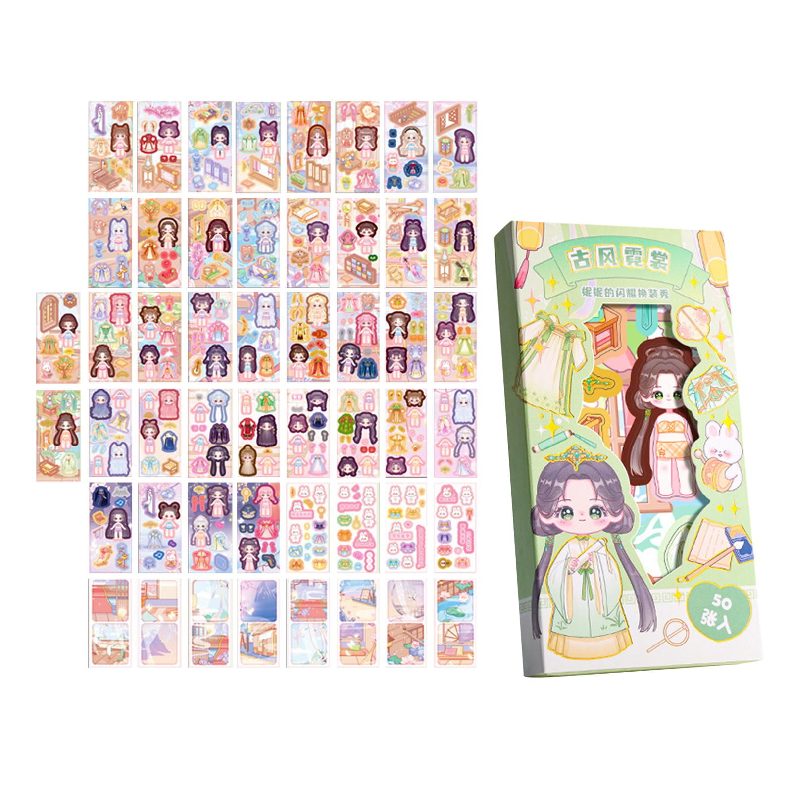 Gazechimp - 50 Pegatinas Faciales Para Libros, Regalos Para Envolver Álbumes De Recortes, Pegatinas De Rompecabezas Para Manualidades, Estilo A