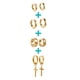 thumbnail image 1 of Pack 4 Pares Argollas Lisas Chapadas En Oro 18k Piercing, 1 of 3