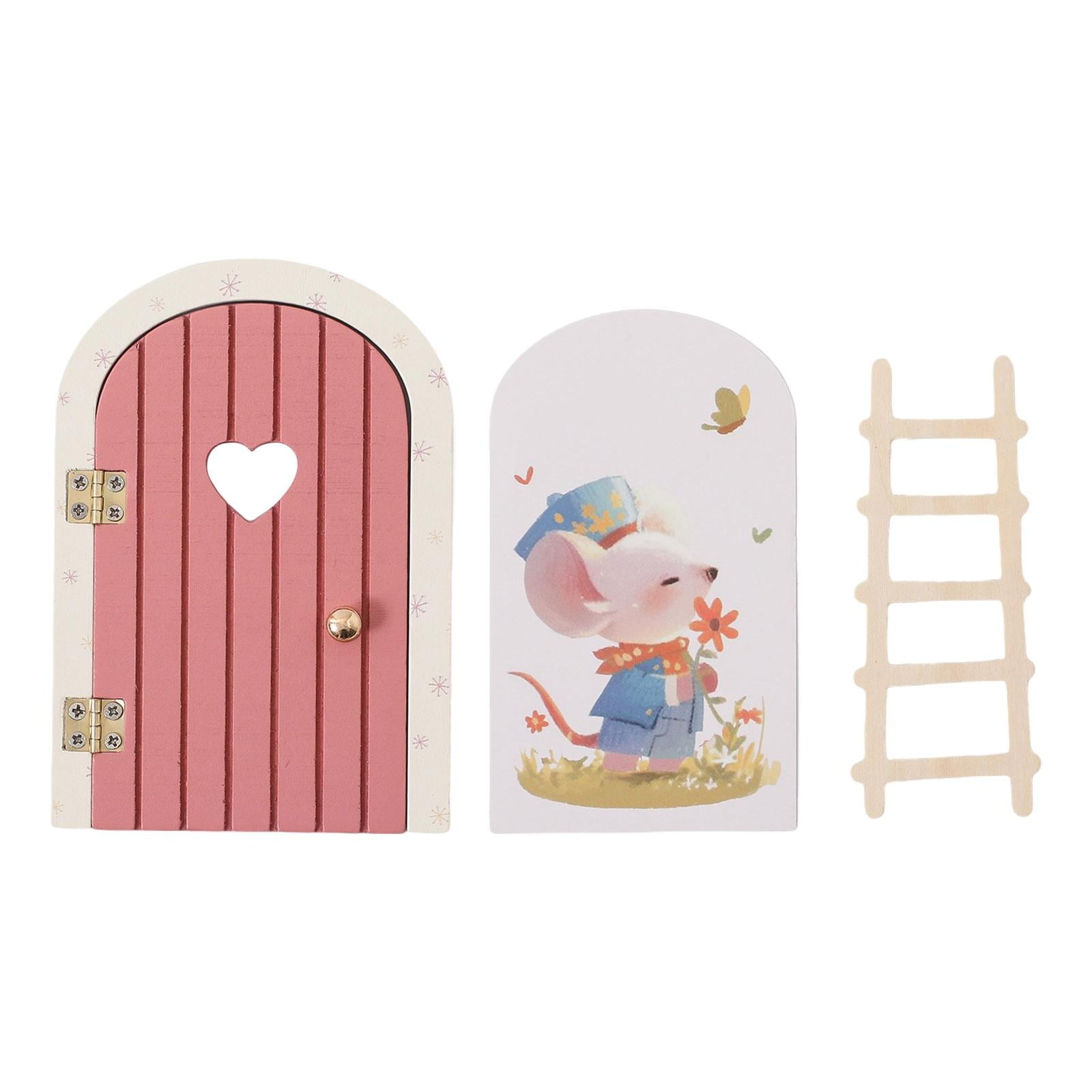 Magideal - Pegatina De Pared Para Puerta De Hada, Accesorio Fotográfico Diy, Póster De Pared, Bonita Decoración De Arte De Pared, Fantasía 3d Para Esquina, Cocin Rosa