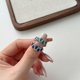 thumbnail image 2 of Anillos de Boda Azul/verde de 2 Quilates para Mujer CZ Novedoso Onda Anillo de Eternidad de Plata Esterlina 925 Anillos Apilables para Mujer Joyería Talla 6-9, 2 of 7