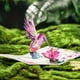 thumbnail image 2 of 1pc, Hummingbird Pop-Up Card, Christmas Greeting Card With Small Note Card And Envelop, Merry Christmas And Happy New Year, Small Business Supplies, Handmade Paper Carved Card, Handmade Cartoon Card,, 2 of 3
