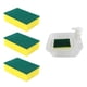 thumbnail image 3 of Dispensador de jabón de cocina con soporte para esponja y 4 esponjas, dispensador con bomba de jabón líquido portátil recargable para Bar de Hotel en Cuadrado, 3 of 4
