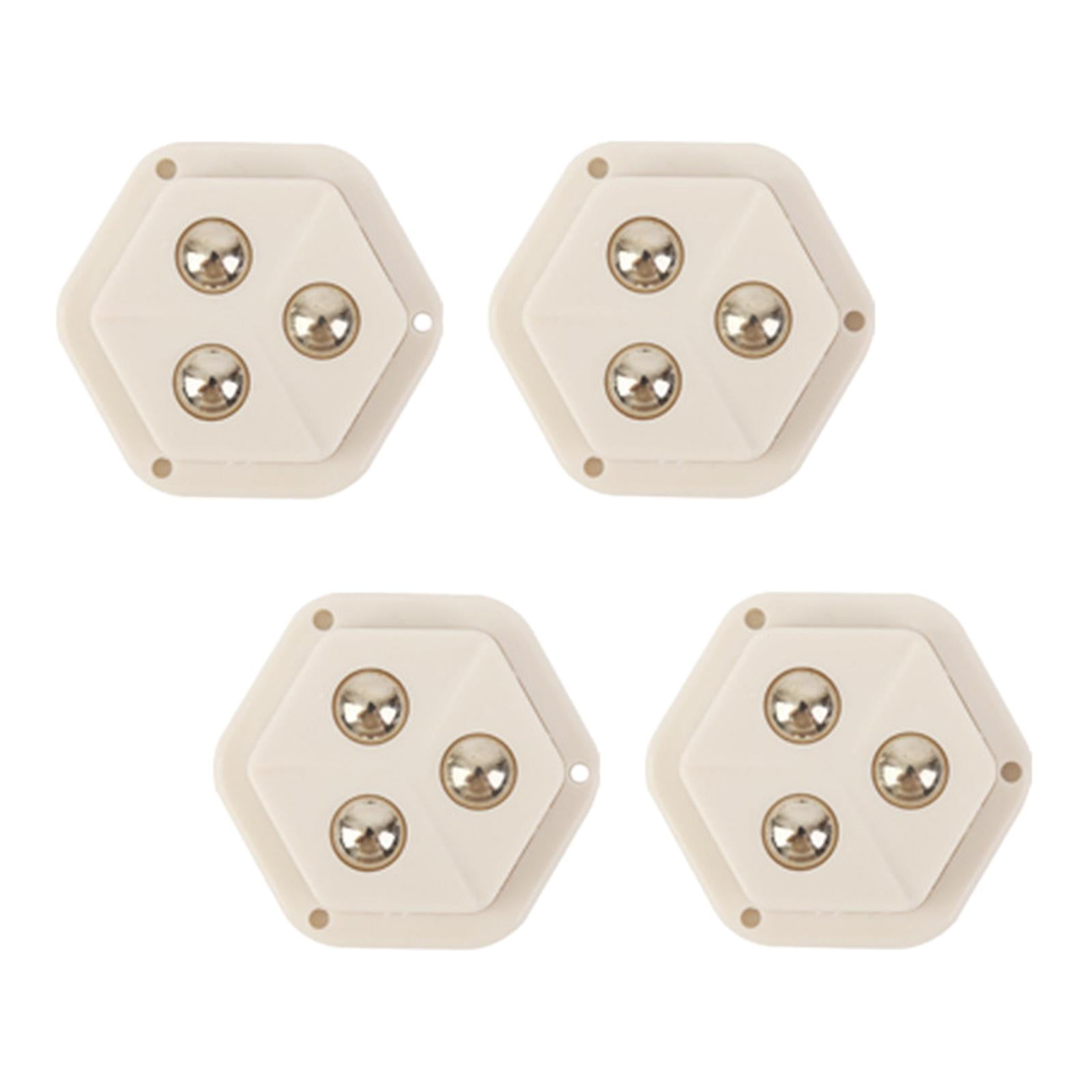 Magideal - 4 Ruedas De Pasta, Polea Giratoria Adhesiva, Accesorio De Base Móvil, Rotación Multifuncional De 360 Degree, Ruedas Giratorias Silenciosas, Rodillos Para Co Blanco