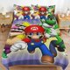 thumbnail image 1 of Super Mario 3-Piece Comforter Set for Bedroom Super Mario Bedding Set for Kids Adults Soft Microfiber Duvet Cover Set with Zipper Closure, 1 of 5