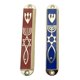 thumbnail image 5 of 2 Piezas Mezuzá Para Puerta Mezuzá Mesiánica Bendición Fácil De Instalar Metal Rojo Azul, 5 of 5
