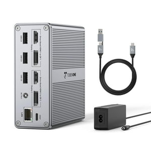 Estación De Acoplamiento Tobenone Para Doble Monitor 4K @60Hz Usb-C 65W Pd
