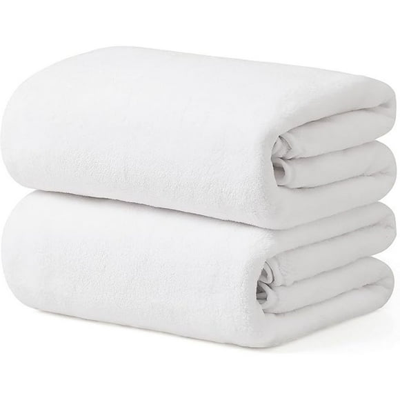 Set De 2 Toallas Grande De Baño Toallon 100 x 140 Cm Microfibra Az