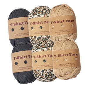 Bothyi - 6 Piezas De Hilo De Punto Camiseta Hilo Elástico Para Bolso De Macramé Juego De Manta C