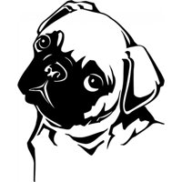 Rienda Libre Graphics - Decomural Pug Puppy Dog Ws-18702