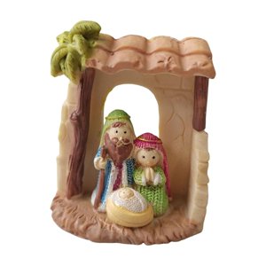 Magideal - Estatuilla De Madre Católica Escena De Navidad Religiosa Para Centro De Mesa Sala De Estar Coche Esta , Luce Luz