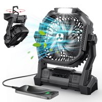 Ventilador Portátil Onlynew Recargable De 20000 Mah Con Linterna Led