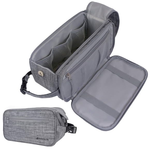 Neceser de Viaje PAVILIA Esenciales para Hombre - Kit de Afeitado Dopp