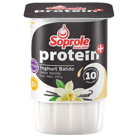 Yoghurt Protein+ Sabor Vainilla 155 gr Soprole