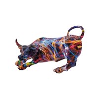 Bothyi - Escultura De Animales De Toro De Resina De Pintura Creativa Para Decoración De Escritorio De Dormitorio Estilo A