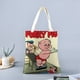 thumbnail image 2 of The Porky Pig Show Bolso de tela con estampado de lienzo para mujer, bolsa de compras reutilizable y estética, con cremallera interior, regalo para mujer,38*45cm., 2 of 6
