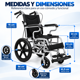 thumbnail image 2 of Silla de Ruedas Plegable de Traslado para Adulto 100 Kg con Frenos, Cinturón y Reposapiés, 2 of 8