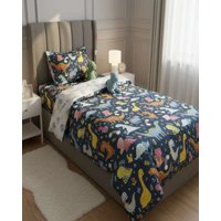 Teng Fei - Sábanas Plaza Y Media Suaves Infantil Niña Niño Dinosaurio