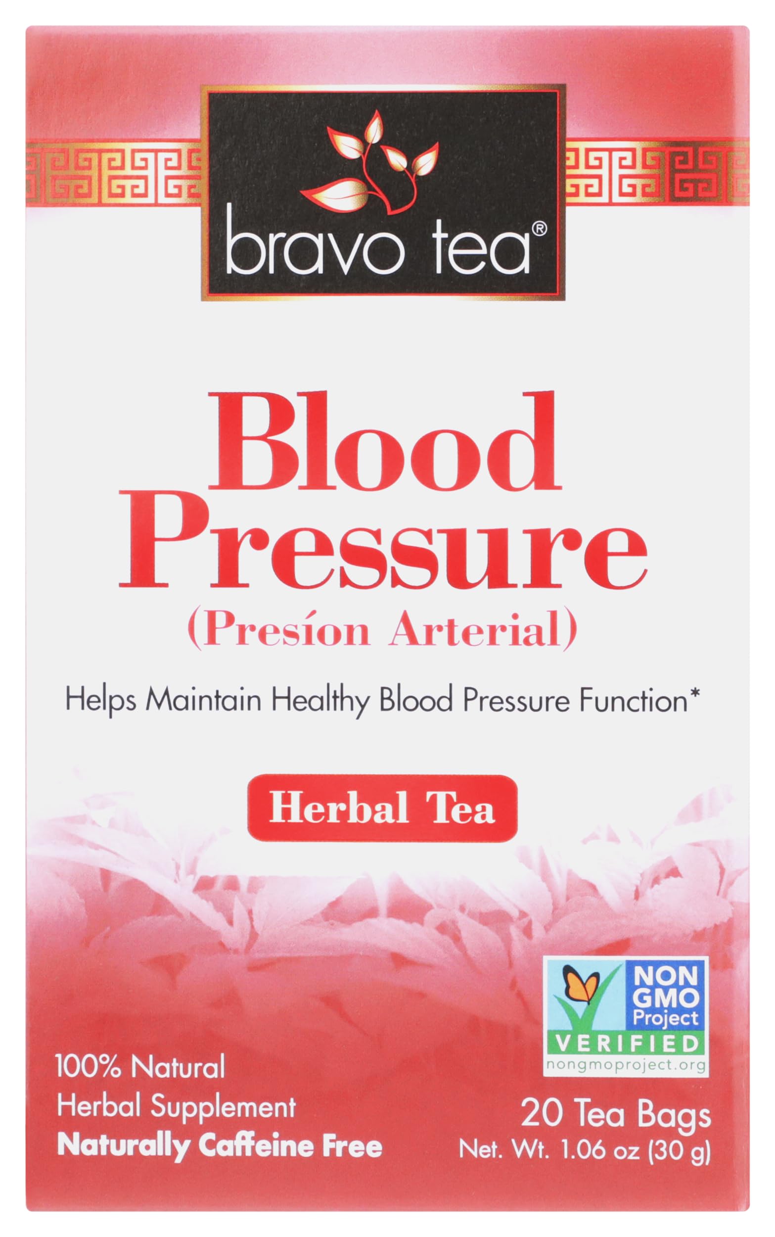 Bravo Tea - Tea Para Presión Arterial Sin Cafeína 20 Bolsitas De Té