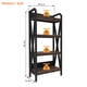 thumbnail image 2 of 56.30'' Bakers Rack 4-Level Storage Shelves Mental and Wooden Kitchen Shelves, Kitchen Organizers and Storage, for Garage, Pantry, Bathroom ,25.60'' Length, 2 of 3