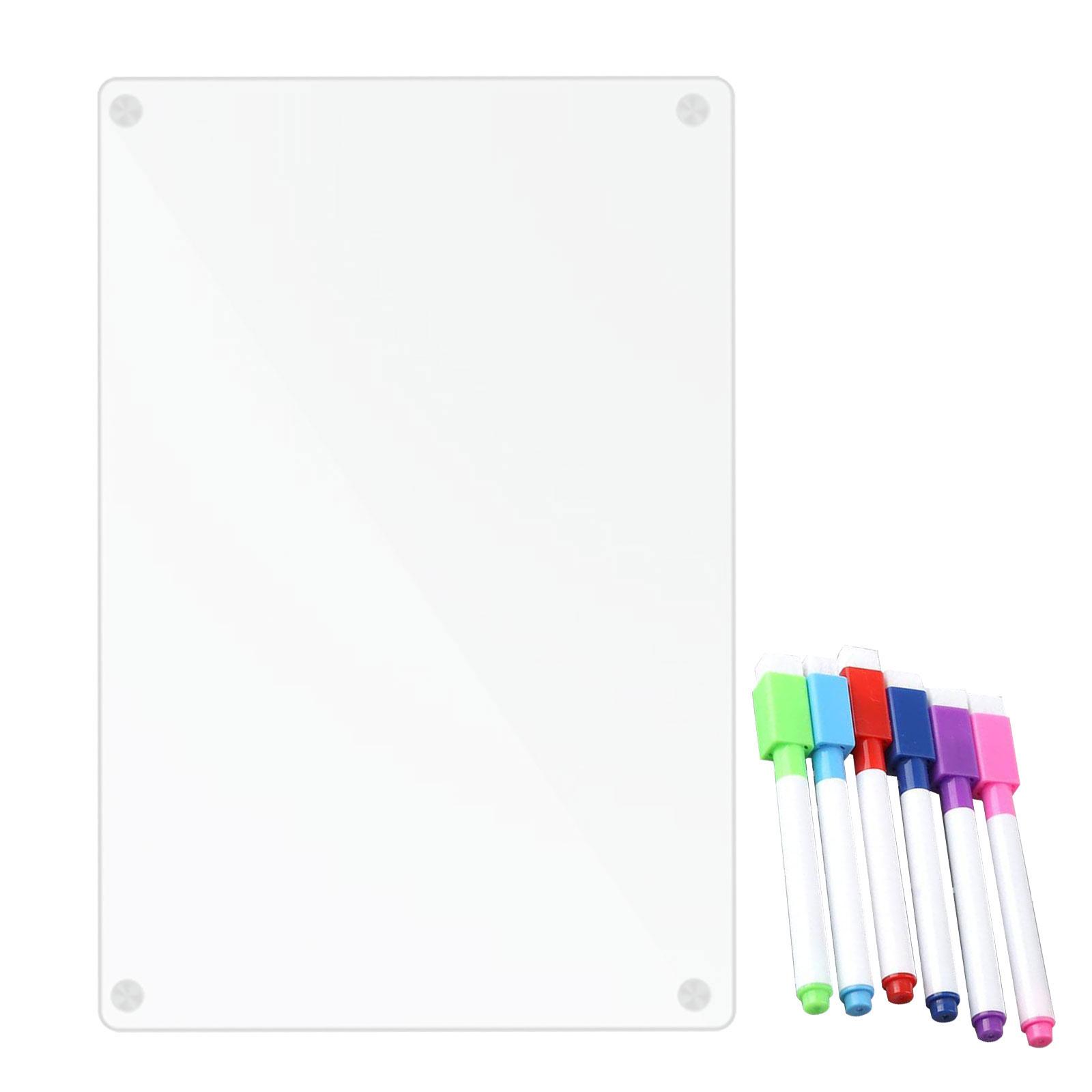 Magideal - Calendario Magnético Con Marcadores, Tablero De Notas, Calendario Acrílico Transparente, Reutilizable, Semanal. 20Cmx30Cm