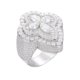 thumbnail image 1 of Anillos de Moissanita Cruz para Hombre Color D VVS1 Anillos de Diamante para Hombre Banda de Boda Anillos de Compromiso y Promesa de Plata Esterlina 925 para Él Talla 7-11, 1 of 7