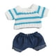 thumbnail image 3 of 2x Suéter Y Pantalones A Rayas Para Muñecas Accesorios Para Muñecas De 15 A 17 Cm Muñecas De Niño Vestir Vaqueros, 3 of 3