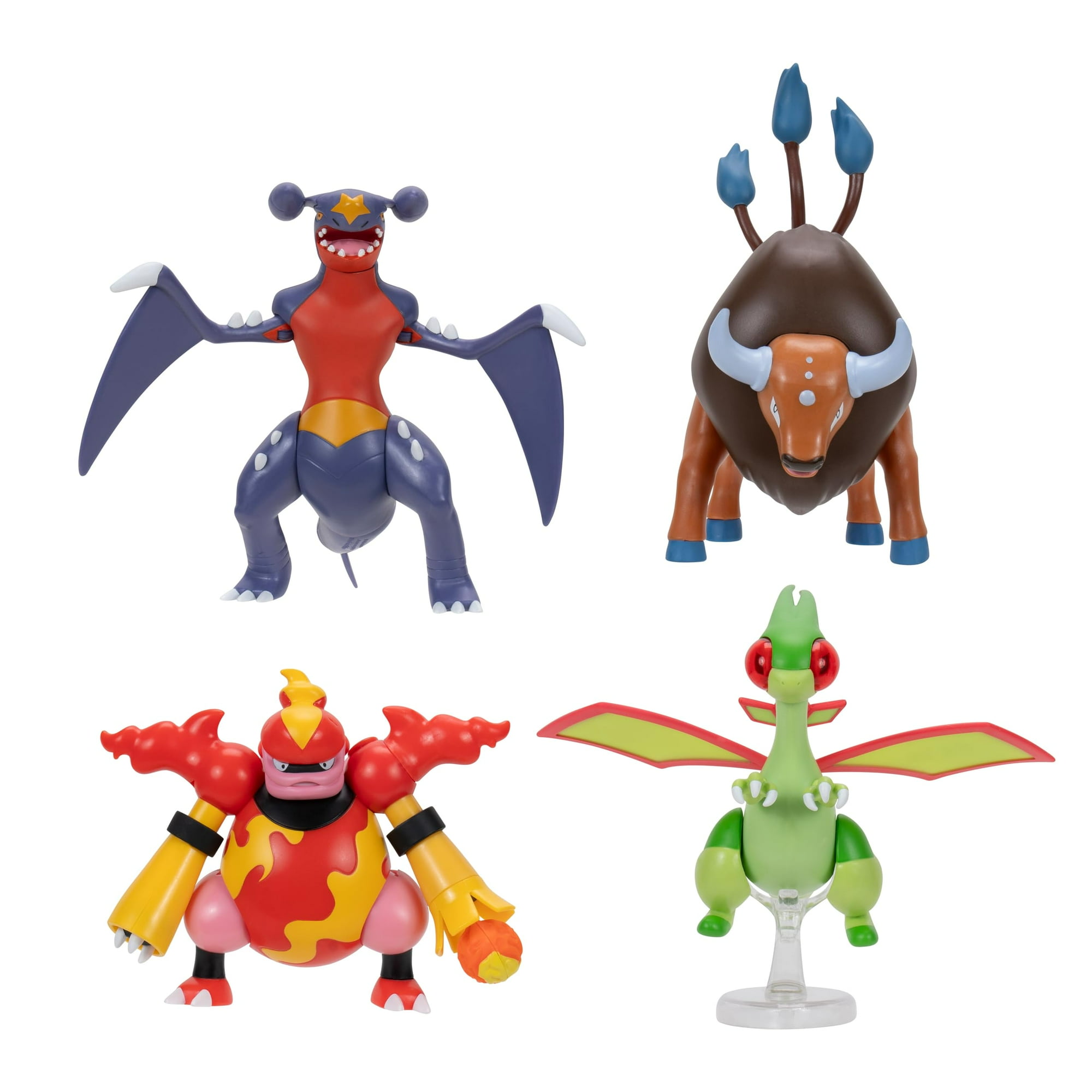Pokémon - Set De Figuras Pokemon Battle 4 Pack Garchomp Tauros Magmortar