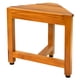 thumbnail image 1 of Banco de esquina de ducha VaeFae, reposapiés de madera de teca ajustable, 1 of 7