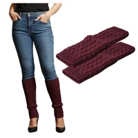 Genérico - Polainas Calentadores Tejido Trenzado Colores Variados Mujer Niña Elegante 100% Lana