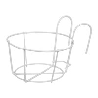 Ioensy - Macetas Colgantes Para Barandilla, Soporte Multiusos Para Macetas, Para Cubierta, Hogar, Jardín, Blanco, 20Cm