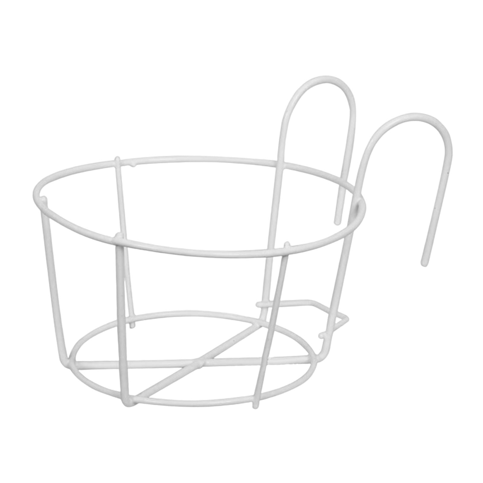 Ioensy - Macetas Colgantes Para Barandilla, Soporte Multiusos Para Macetas, Para Cubierta, Hogar, Jardín, Blanco, 20cm