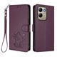 thumbnail image 1 of Xiaomi Redmi 17 4G/5G Funda Billetera con Estampado de Gato, Morado Oscuro, 1 of 6