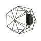 thumbnail image 5 of Boda Geométrica 3D Candelabro Geométrico Vela Soporte De Luz De Té Negro, 5 of 5
