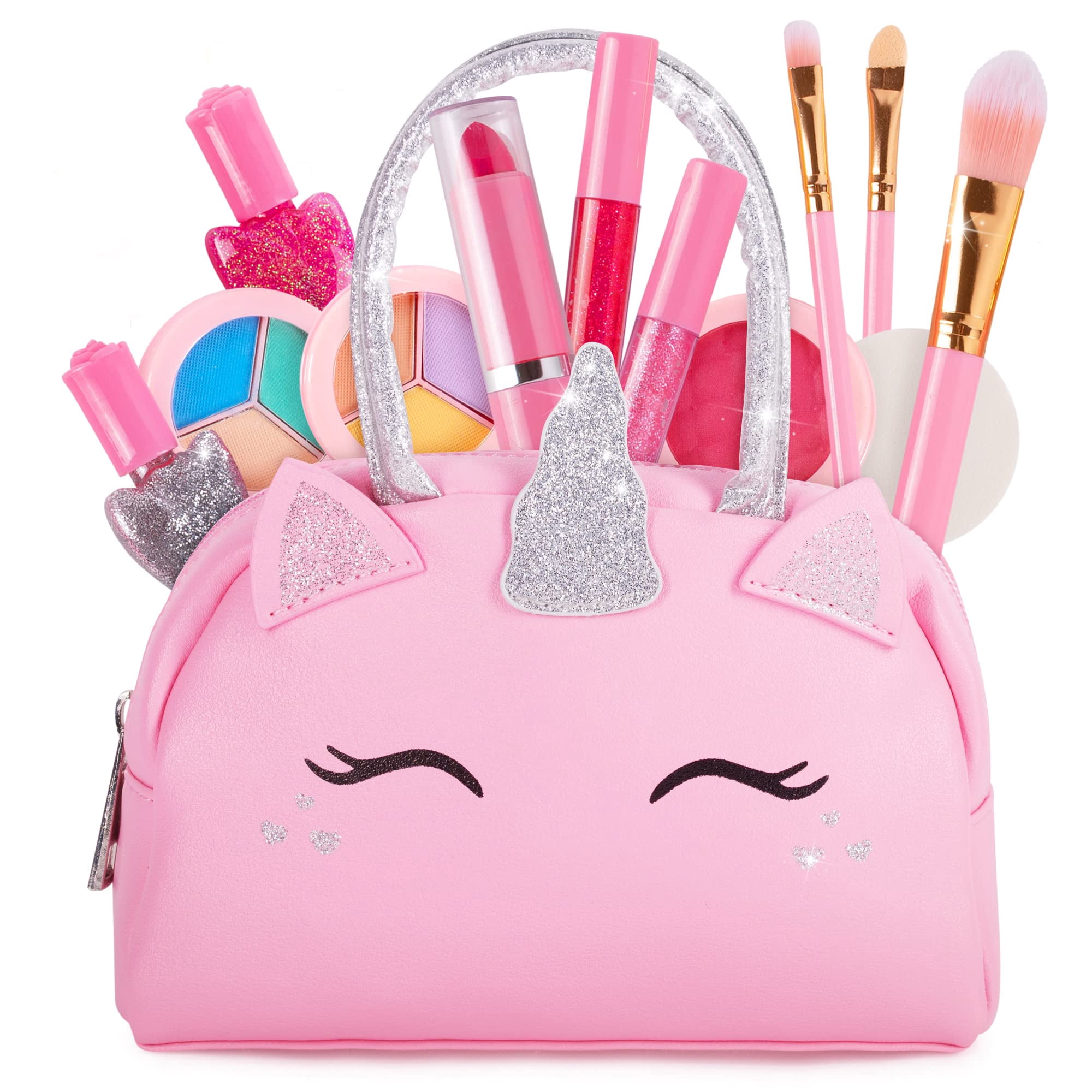Kit De Maquillaje Sprinkles Toyz Kids Con Monedero De Unicornio, No Tóxico