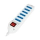 thumbnail image 1 of Alargador Extension 6 Entradas Con Switch 5mts Blanco, 1 of 6