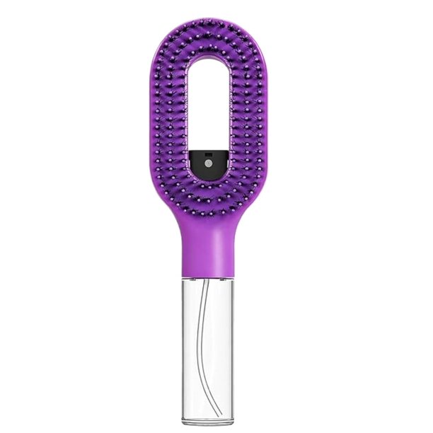 Cepillo pelo vaporizador 2 en 1 spray agua integrado desenredante rizado grueso