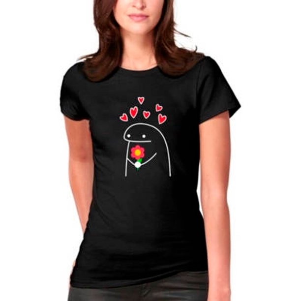 Polera Meme Amor Amistad Corazon Flores Deformito Mujerniña