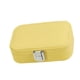 thumbnail image 4 of Organizador de joyas de viaje, almacenamiento de cuero PU, caja de almacenamiento de joyas portátil, caja de joyería pequeña para anillos, pendientes, Amarillo, 4 of 5