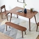 thumbnail image 2 of Natural Oak Wood for Dining Bench Table Bench for Living Room, 2 of 3