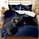thumbnail image 2 of Cute Cat Kitty Collection Quilt Duvet Cover Set Doona Cover 3-Piece Bedding Set, 2 of 5