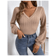 thumbnail image 2 of Sweater Mujer Tejido Canalé Manga Farol Unicolor, 2 of 6