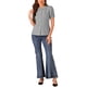 thumbnail image 2 of INSPIRE CHIC Camisa de Cuadros para Mujer con Cuello Peter Pan, Manga Corta Abullonada, Botones Abajo, Blusa de Gingham Negra Talla S, 2 of 5