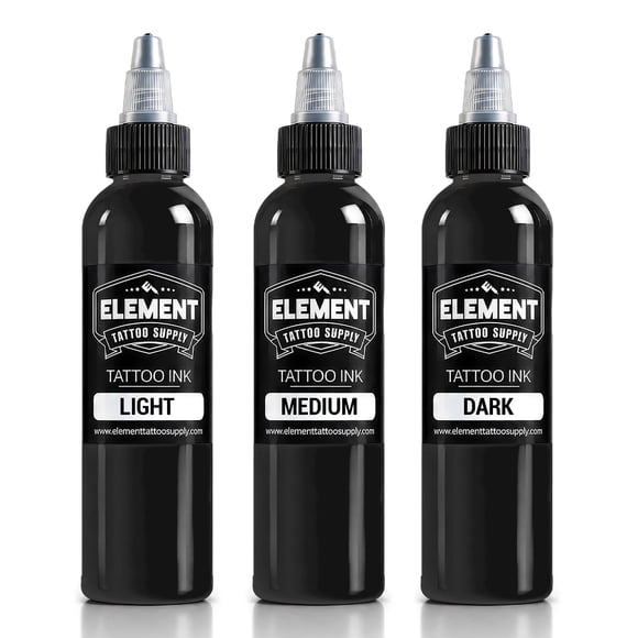 Tinta para tatuaje Element Tattoo Supply 118 ml (paquete de 3)