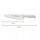 thumbnail image 4 of Cuchillo Medio Golpe 20 Cm Mango Blanco Línea Durafio, 4 of 4