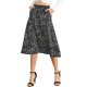 thumbnail image 5 of INSPIRE CHIC Falda Midi Línea A para Mujer Regreso a Clases Estampado Floral Chiffón Vintage Verano Faldas Negras XS, 5 of 7
