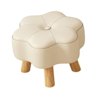 Bothyi - Pequeño Pie Taburete Resto Moderno Suave Asiento Acolchado Para Entrada Sala De Estar Sofá Beige