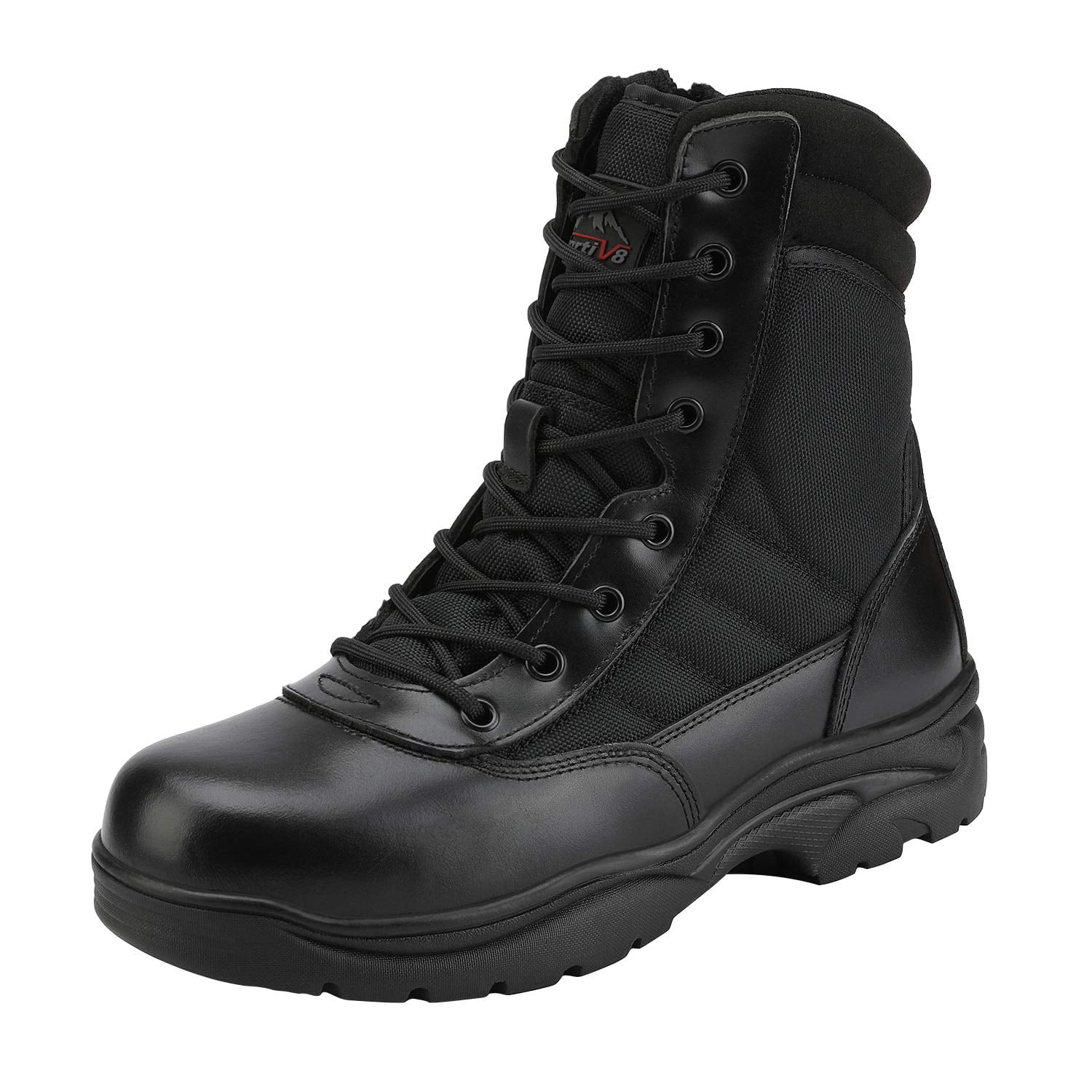 Nortiv8 - Botas De Trabajo Nortiv 8 Trooper De Cuero Negro Para Hombre Talla 12w