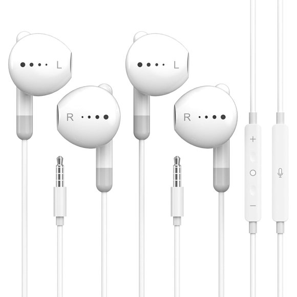 Auriculares Fidioto earphone35FID Pack de 2 con cable de 122 cm y micrófono